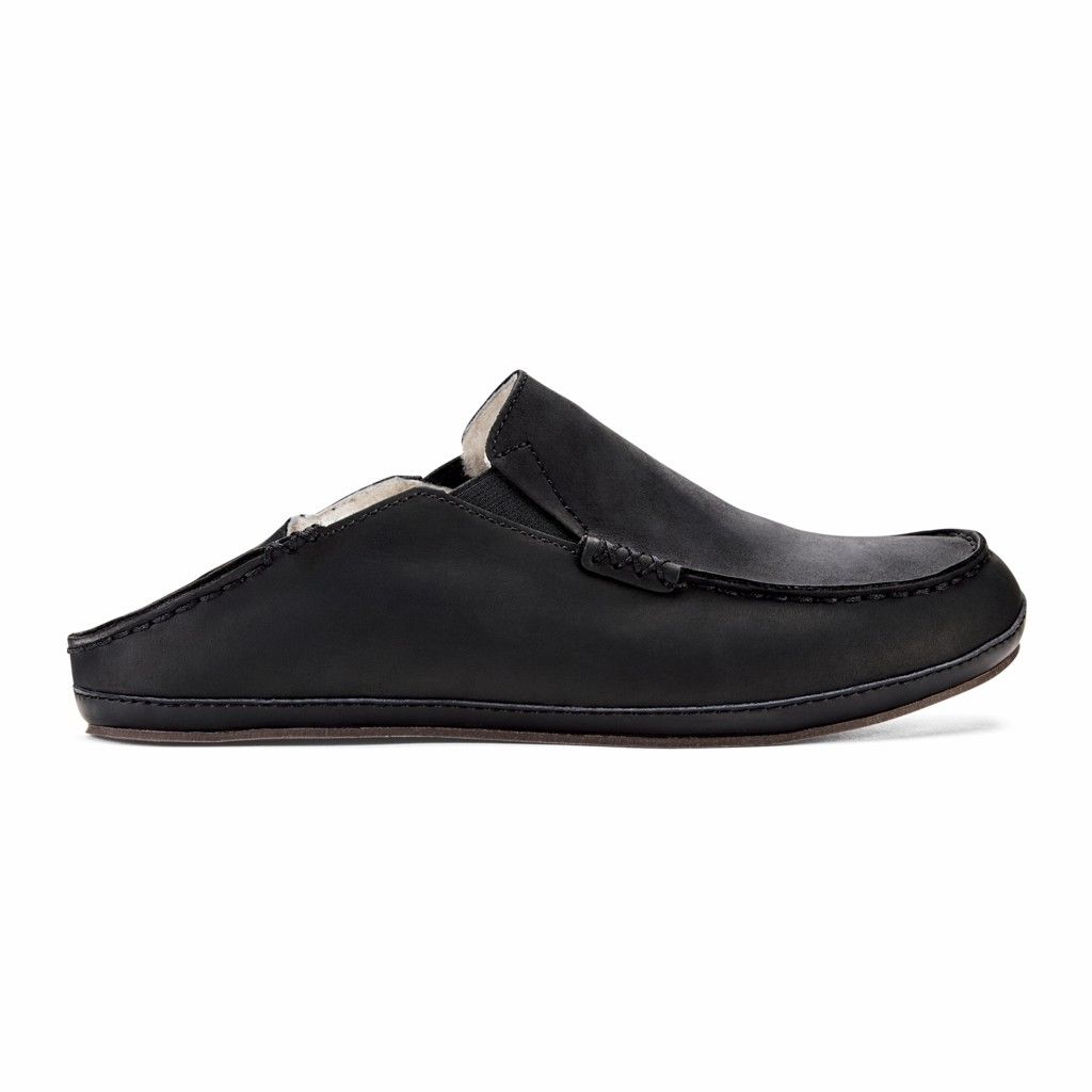 Olukai Men's Moloa Slipper - Onyx US128-476